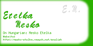 etelka mesko business card